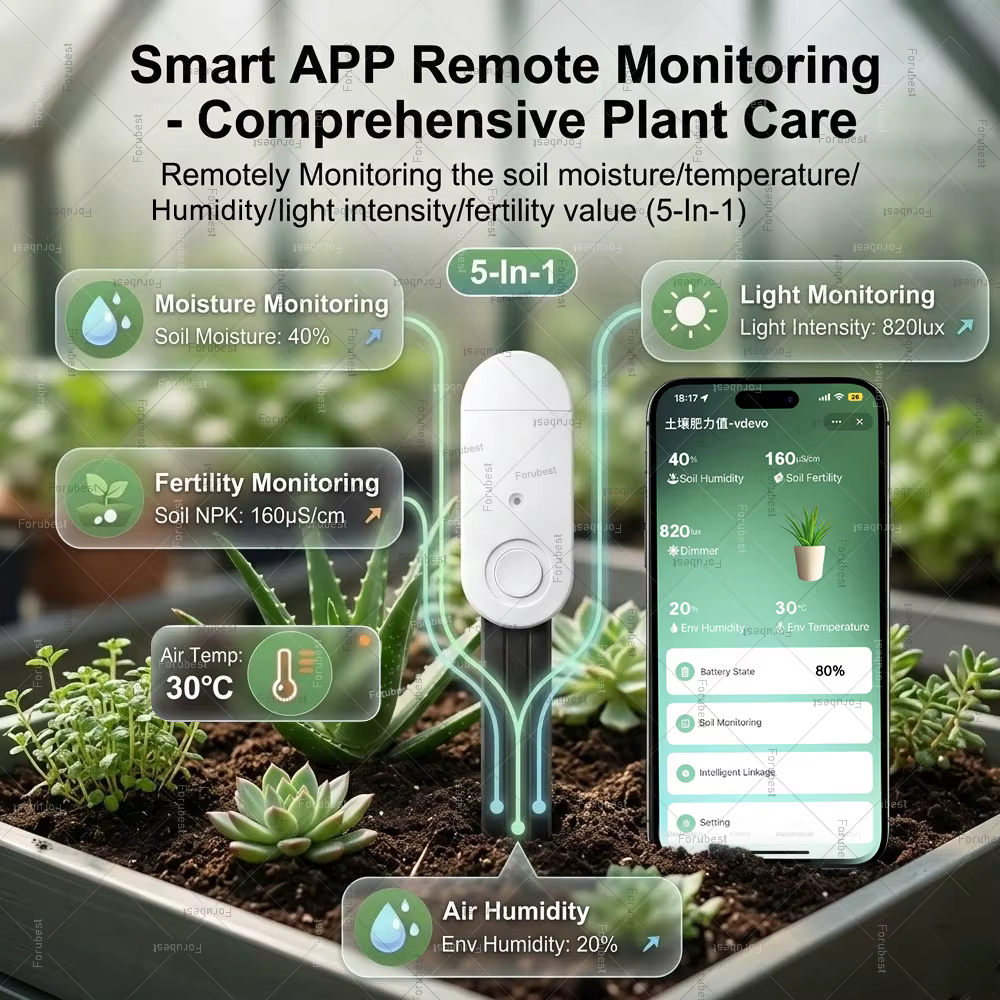 Capteur d'humidité du sol pour plantes Zigbee