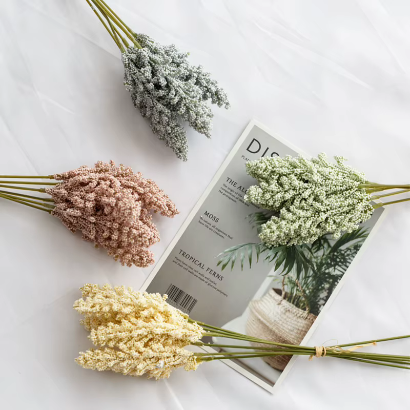 6 ensembles de fleurs simulées – plantes simulées multicolores