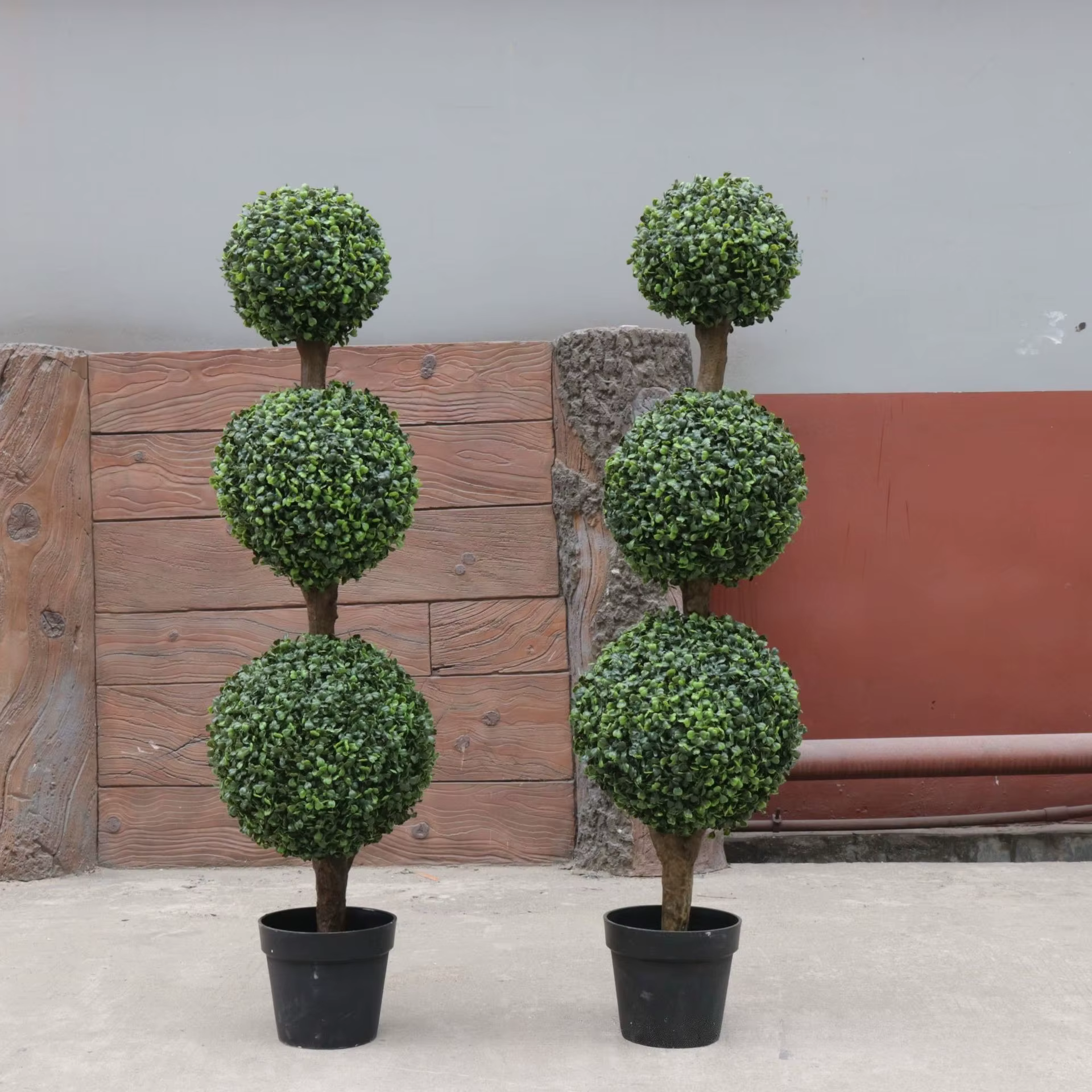 Simulation d'arbre à boules d'herbe de feuille de bayberry