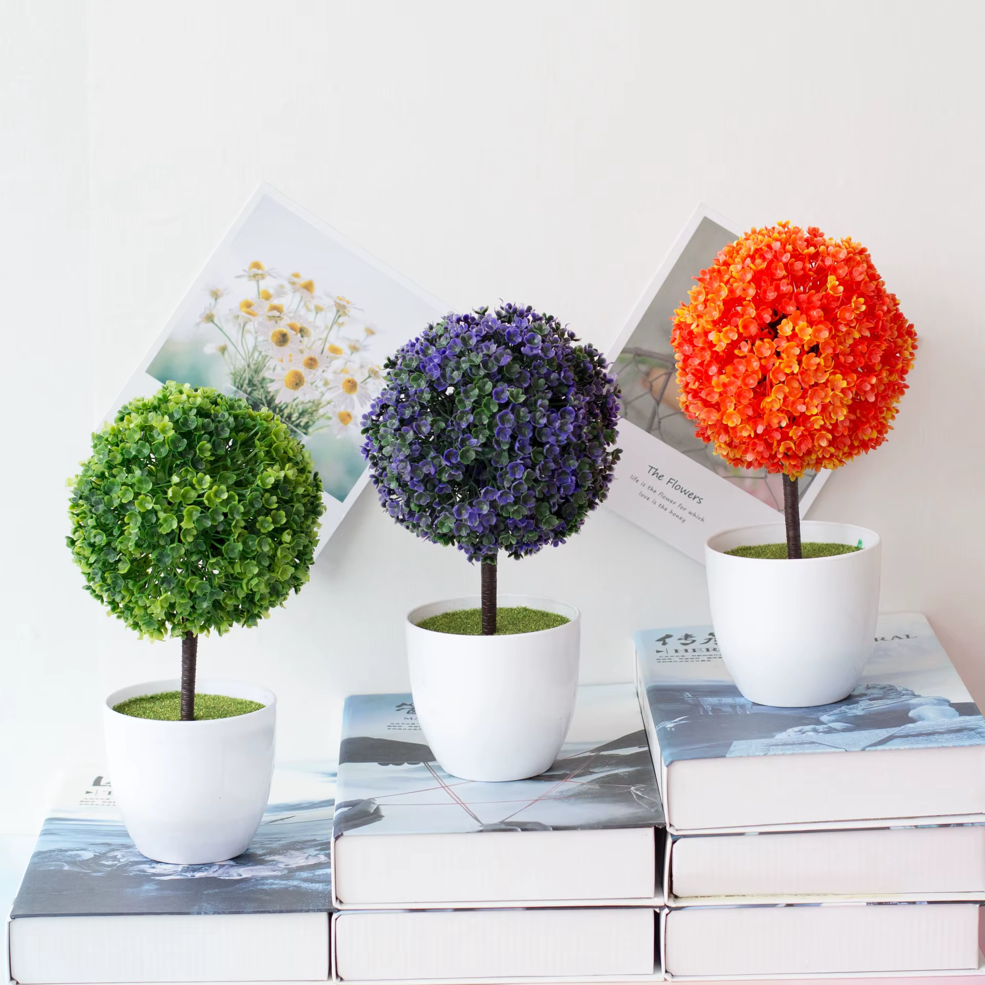 Boule de neige artificielle bonsaï arbre plante en pot pour la maison bureau mariage et Festival décor réaliste Mini ornement en pot