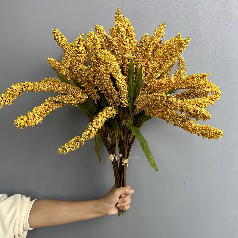 Bouquet d'oreilles de blé jaune pour mariage