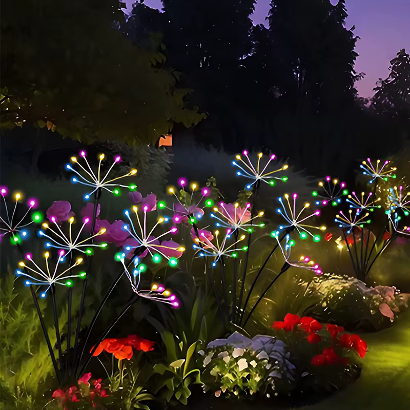 Lampes solaires LED en forme de fleurs