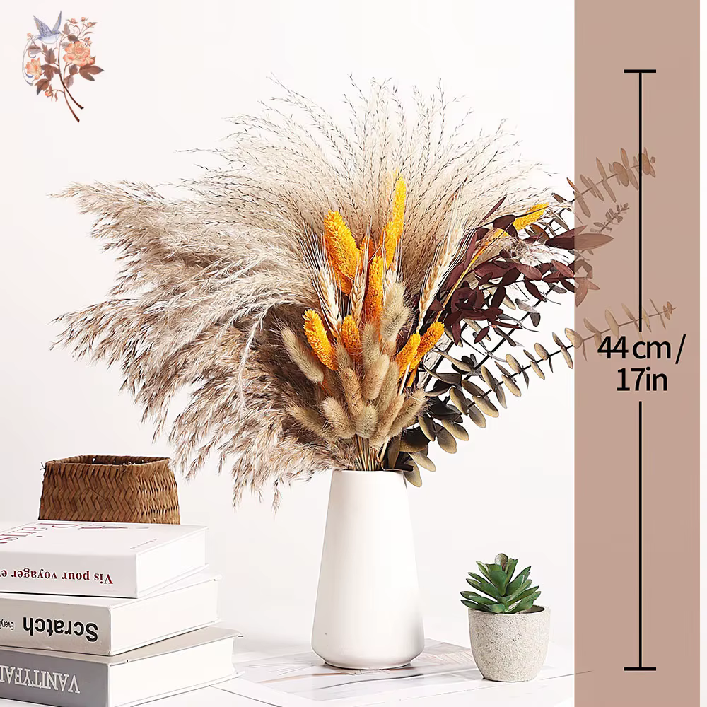 Bouquet de pampas séchées naturelles