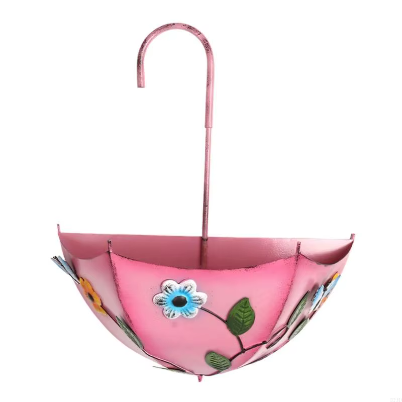 Conteneur fleurs suspendu en métal élégant