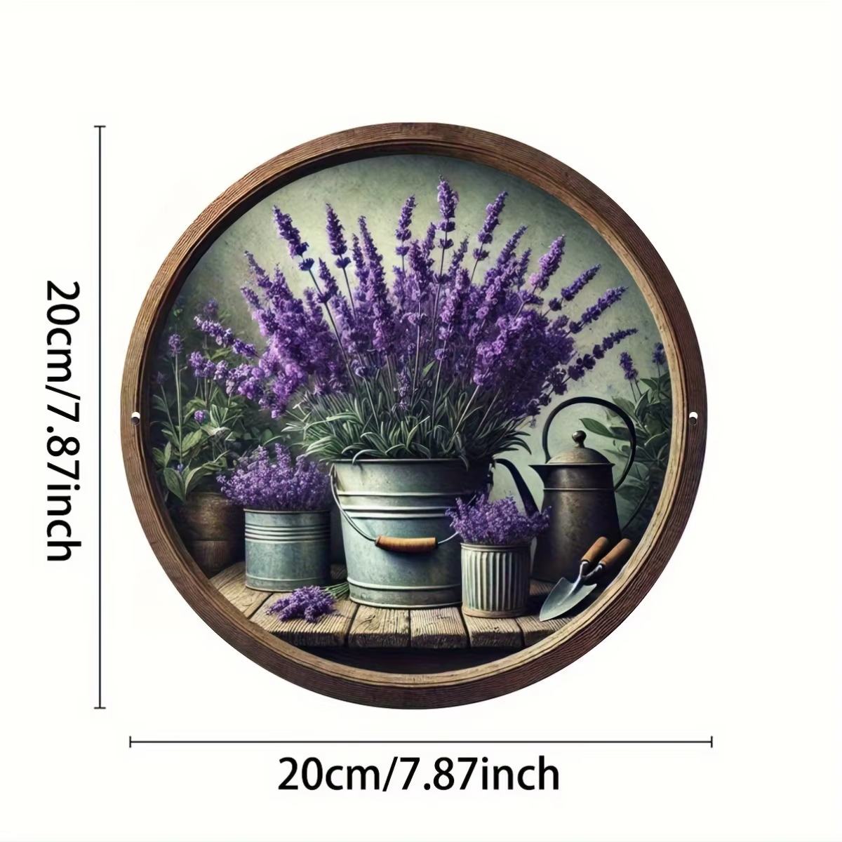 Jardinière ronde en bois 8 pouces 2D
