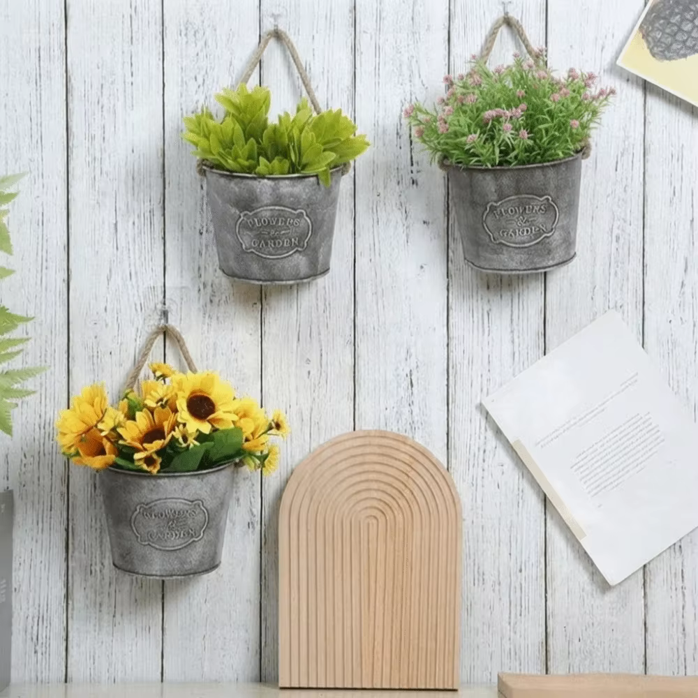 Pot de fleurs suspendu vintage pratique
