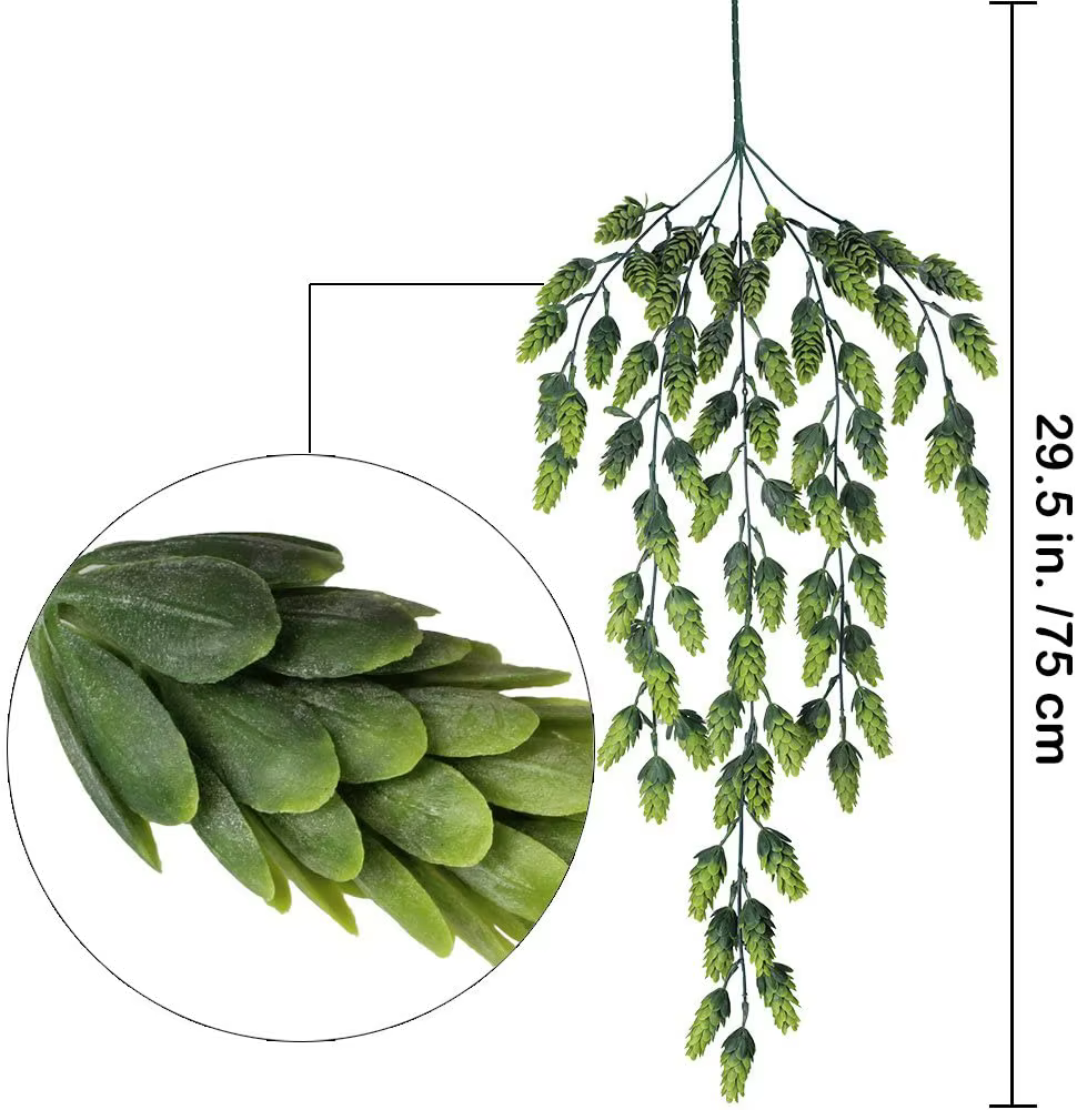 Guirxiété de Vigne de Fleurs de Houblon Artificielles