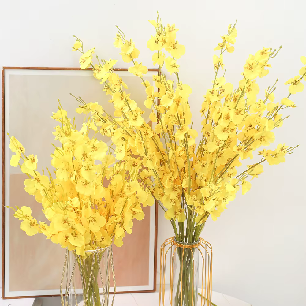 Fleur de cerisier de neige jaune artificielle