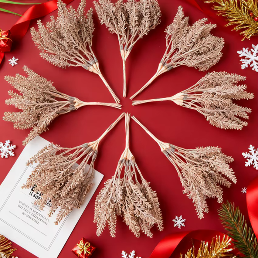 Plantes artificielles or blé oreille arbre de noël décor maison chambre arc de mariage accessoire