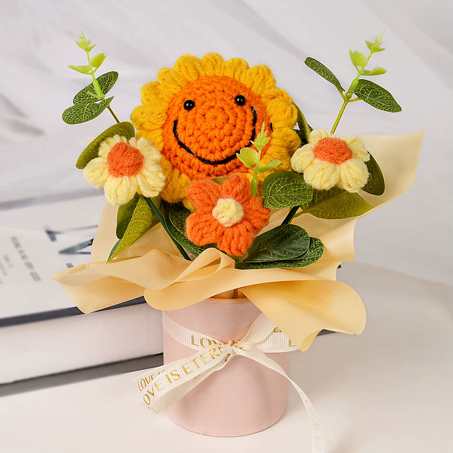 Bouquet de tournesol au Crochet fait à la main