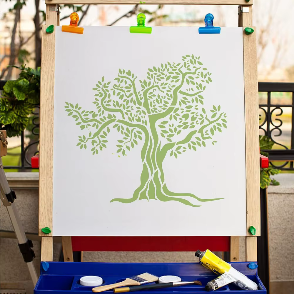 Grand modèle de pochoir d'arbre de vie 12x12 pouces