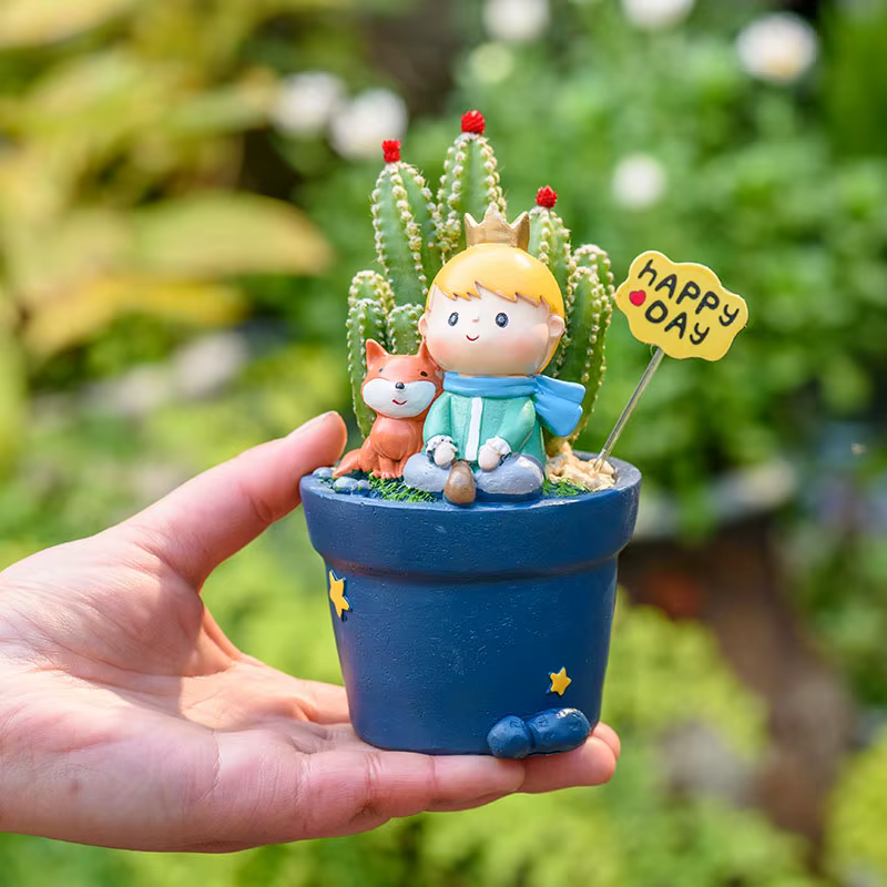 Jardinière Prince Kid pour plantes succulentes Cactus