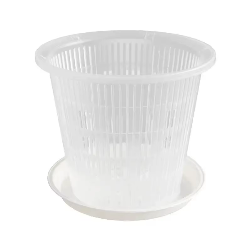 Pot de contrôle des racines Transparent orchidée mousse Phalaenopsis Pot de fleur en plastique respirant Pot