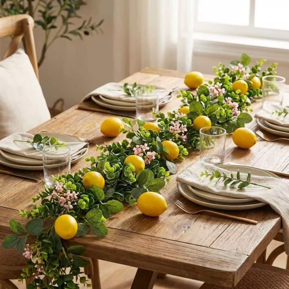 Guirlande de fleurs artificielles en soie