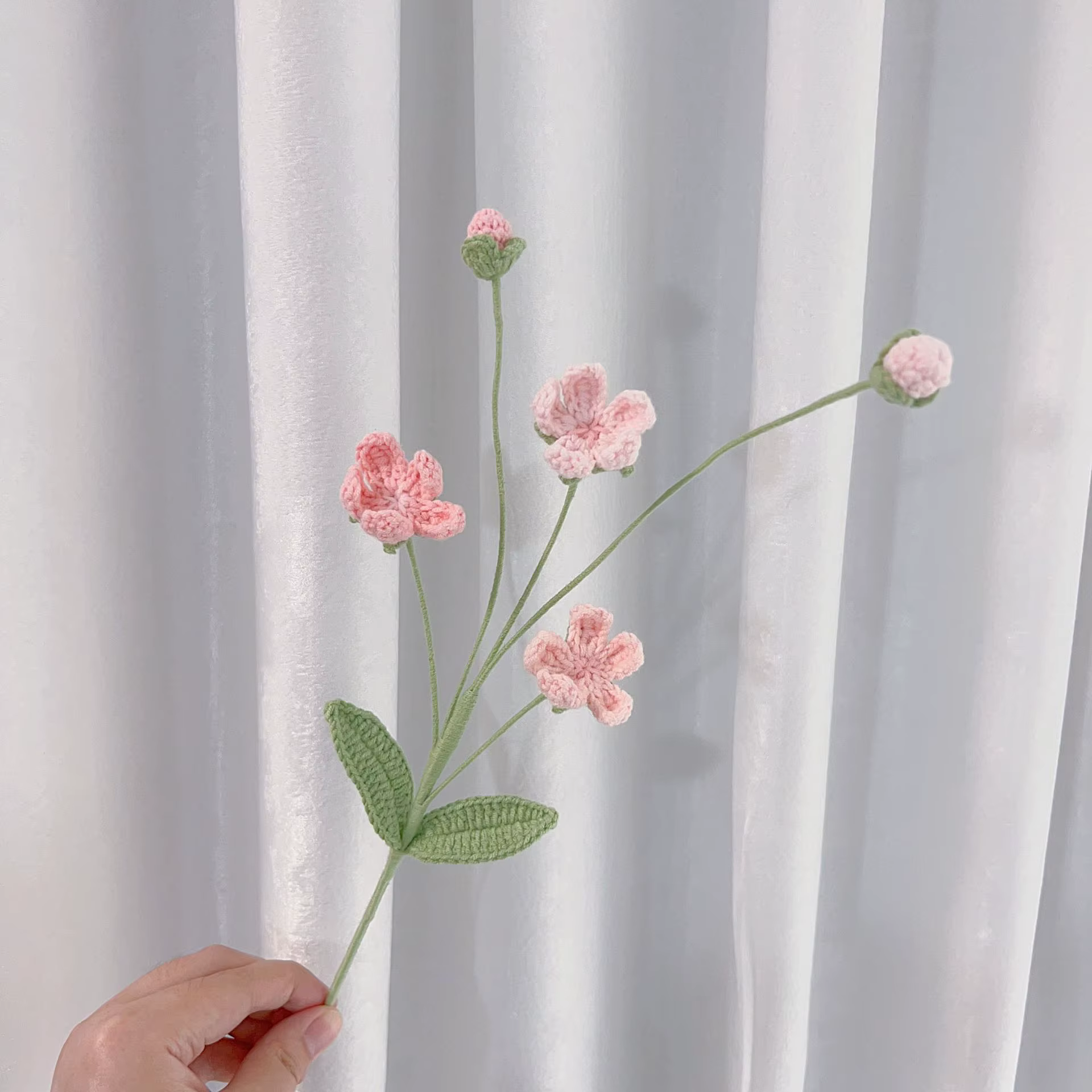 Herba Androsacis Crochet fleurs créatif tricot fleur Bouquet tissé à la main
