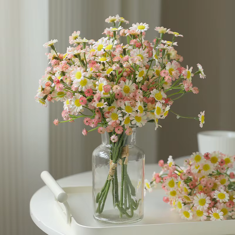 Camomille fleur artificielle table à manger européenne petite marguerite fausse