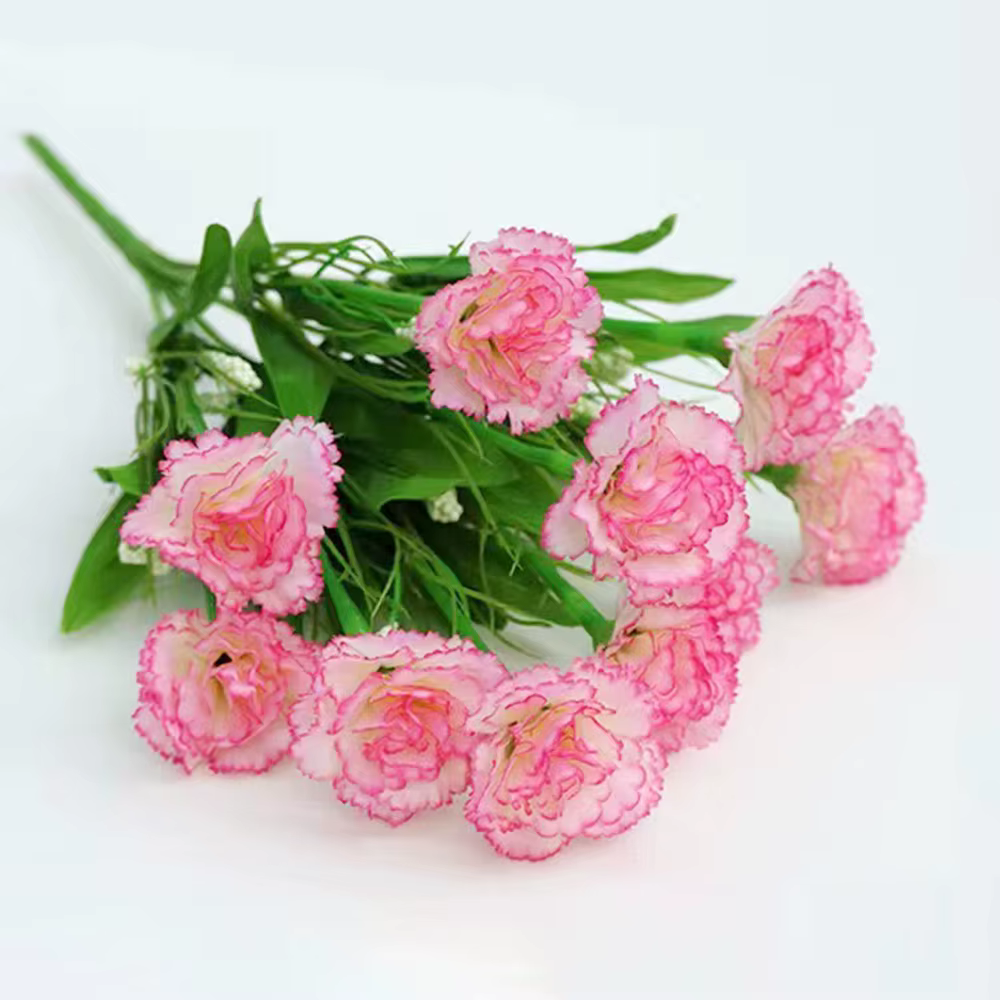 1 Bouquet de œillets, œillets en soie pour toujours
