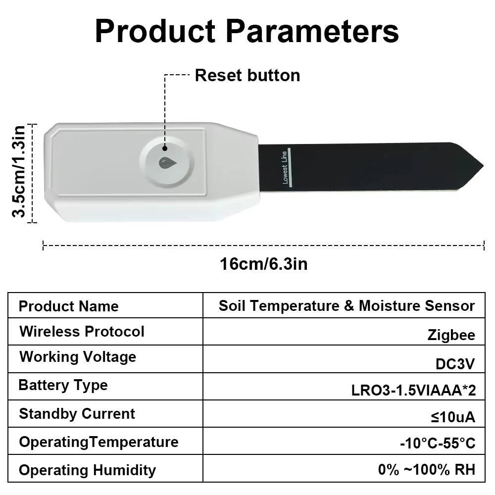 Testeur d'humidité du sol Tuya Zigbee