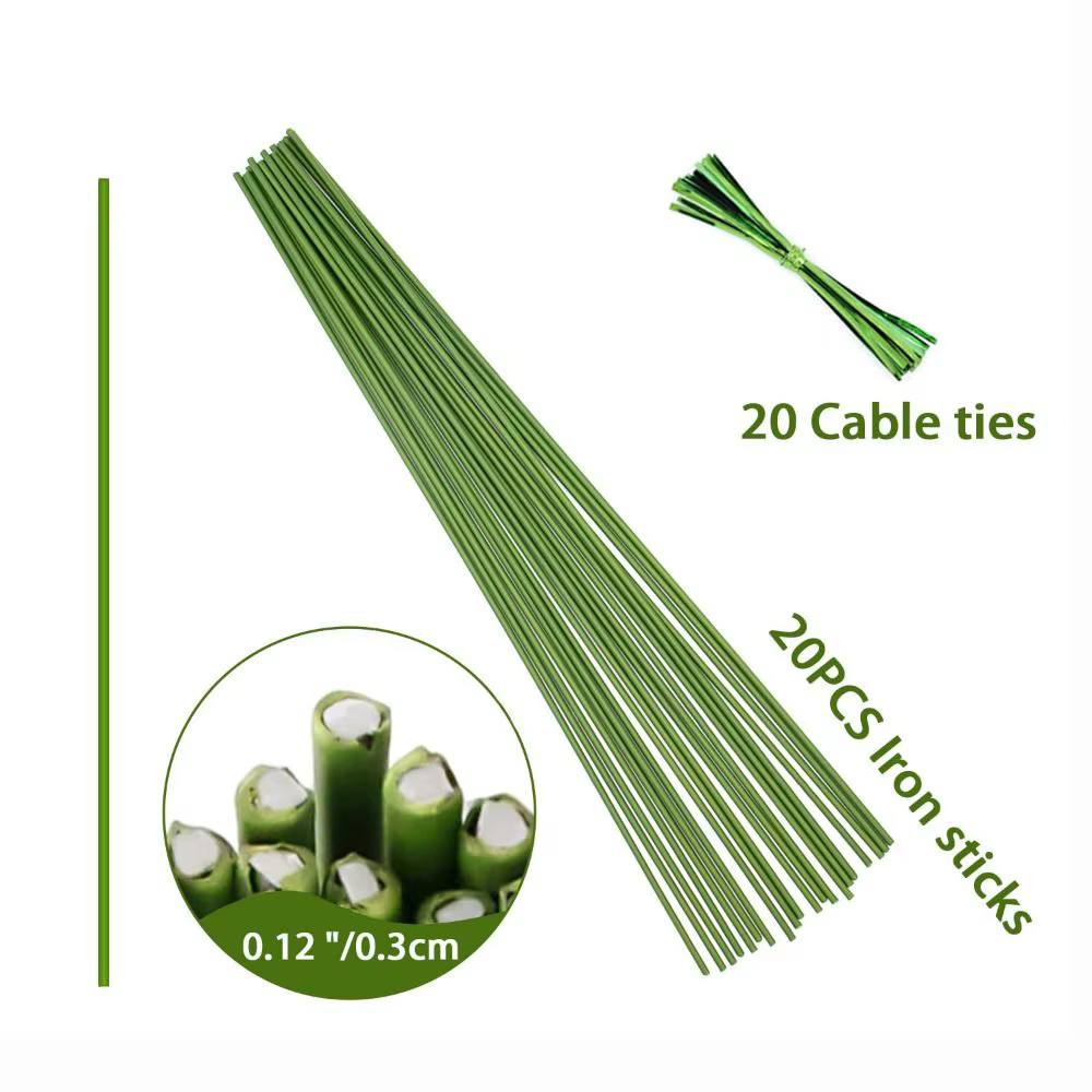 Bâtons de plantes pliables à tige unique