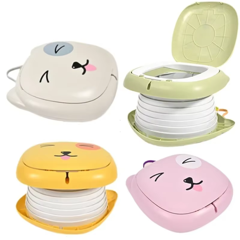 Pot portable pliable de voyage pour tout-petits, toilettes d'entraînement pour voiture, camping, salle de bain intérieure et extérieure pour bébés et enfants