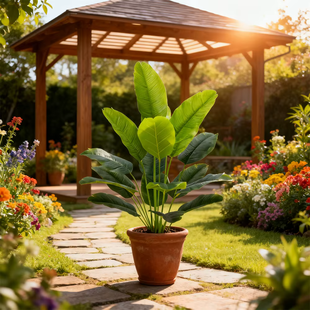 Plantes artificielles d'oiseau du paradis