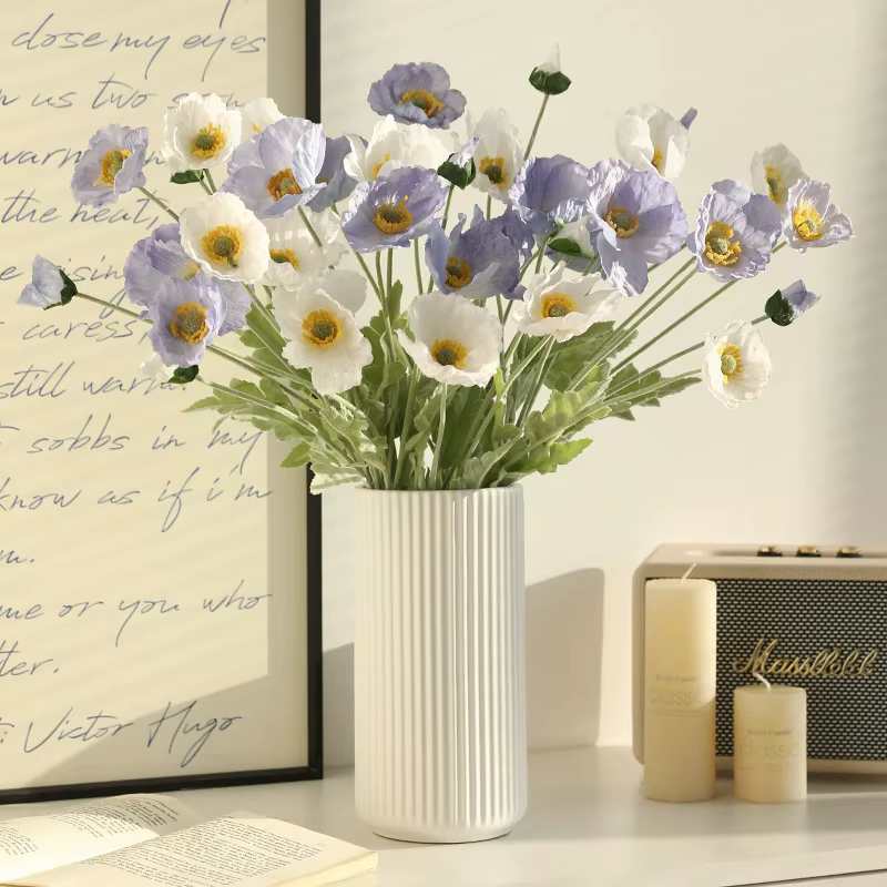 Fleur de coquelicot de maïs en soie 60cm
