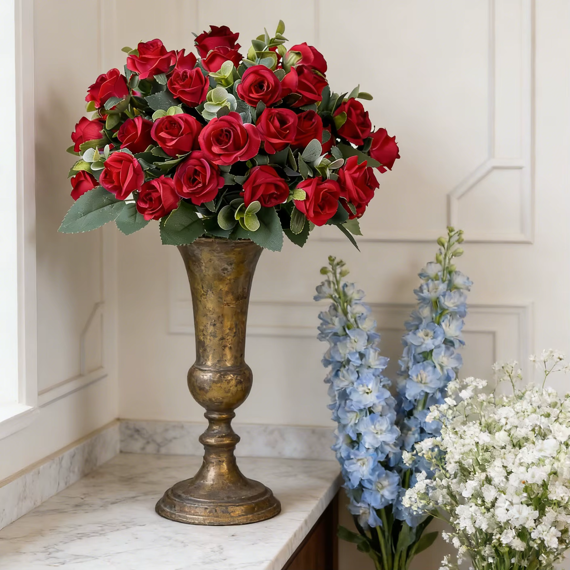 Fleurs artificielles en soie