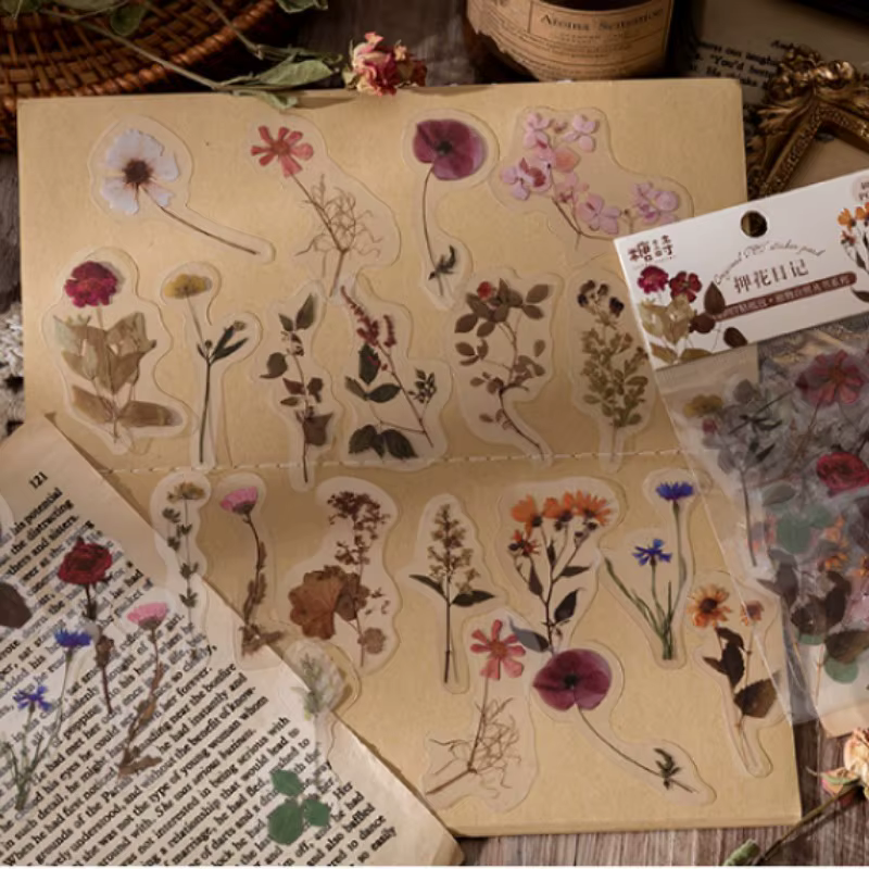 Autocollants décoratifs en forme de plantes et de fleurs pour animaux de compagnie