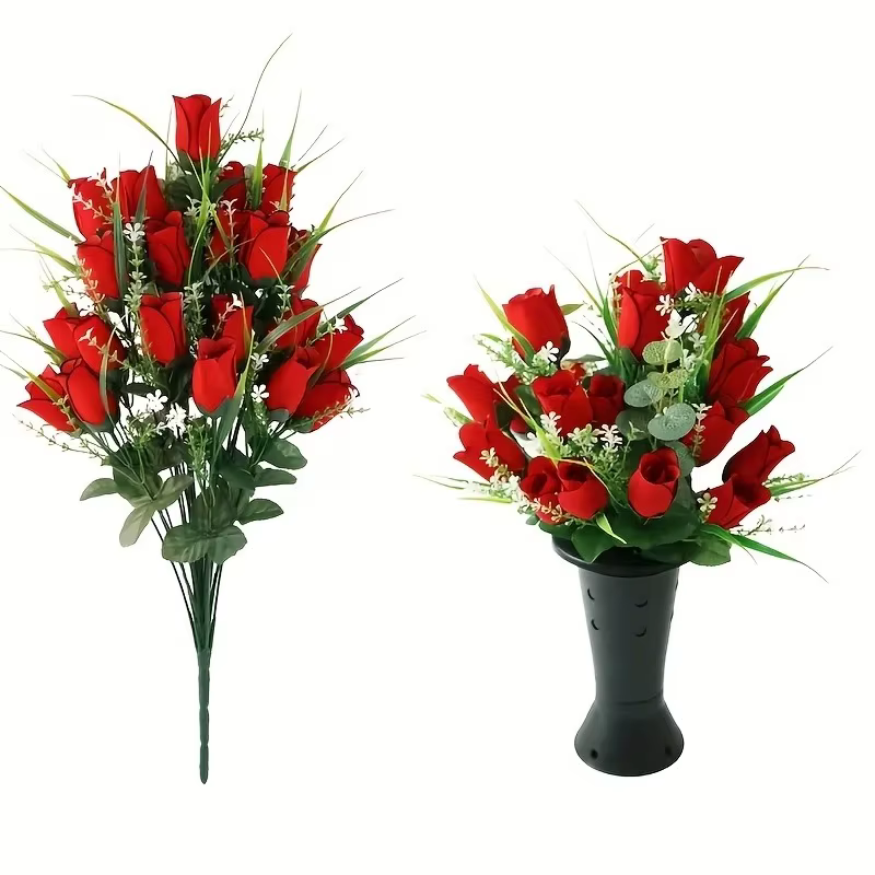 Bouquet de roses artificielles