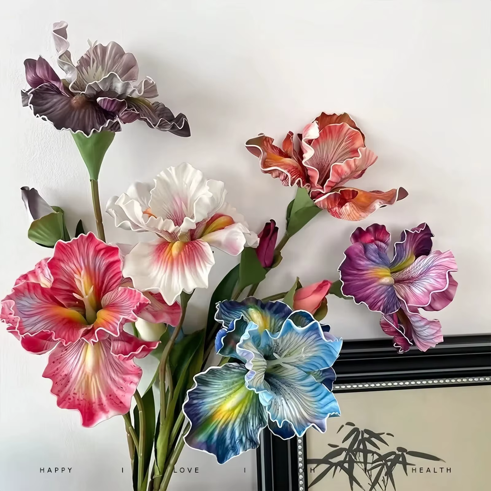 Fleurs d'iris artificielles réalistes de 45CM