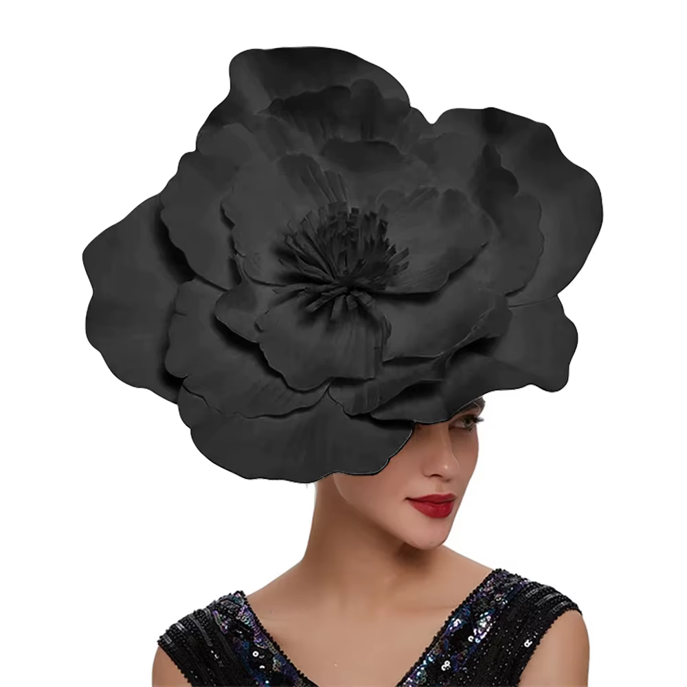 Femmes grande fleur bandeau de cheveux arc fascinateur chapeau coiffure maquillage de mariée bal Photo Shoot