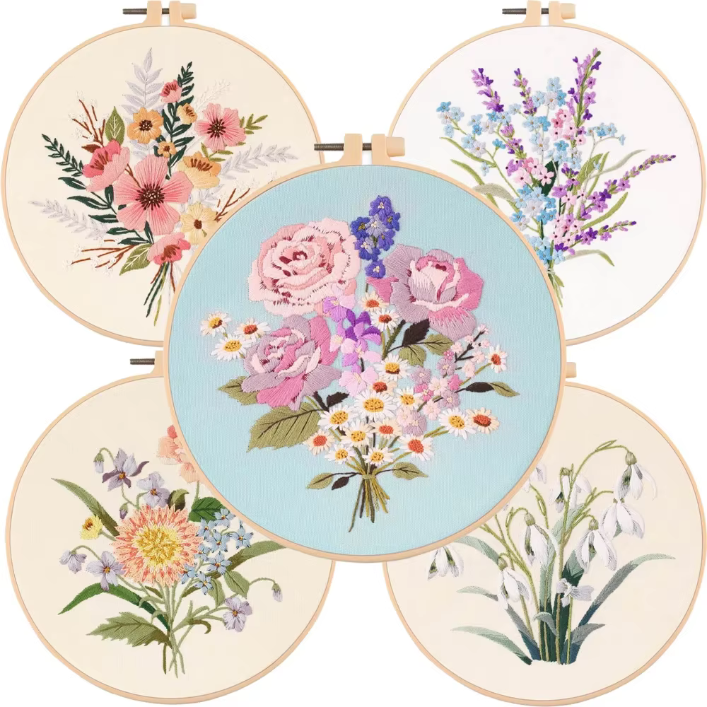 Kit de broderie florale pour débutants