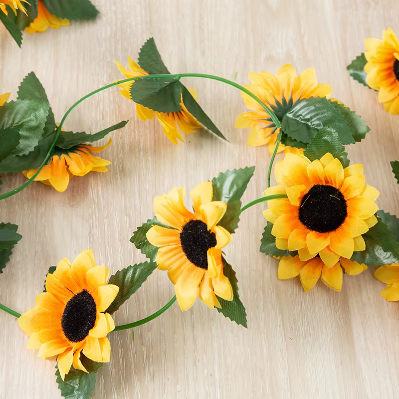 Fleurs artificielles de tournesol de 2.3m