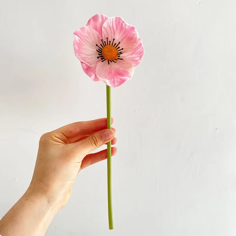 Mini Fleur Artificielle de Coquelicot en PU