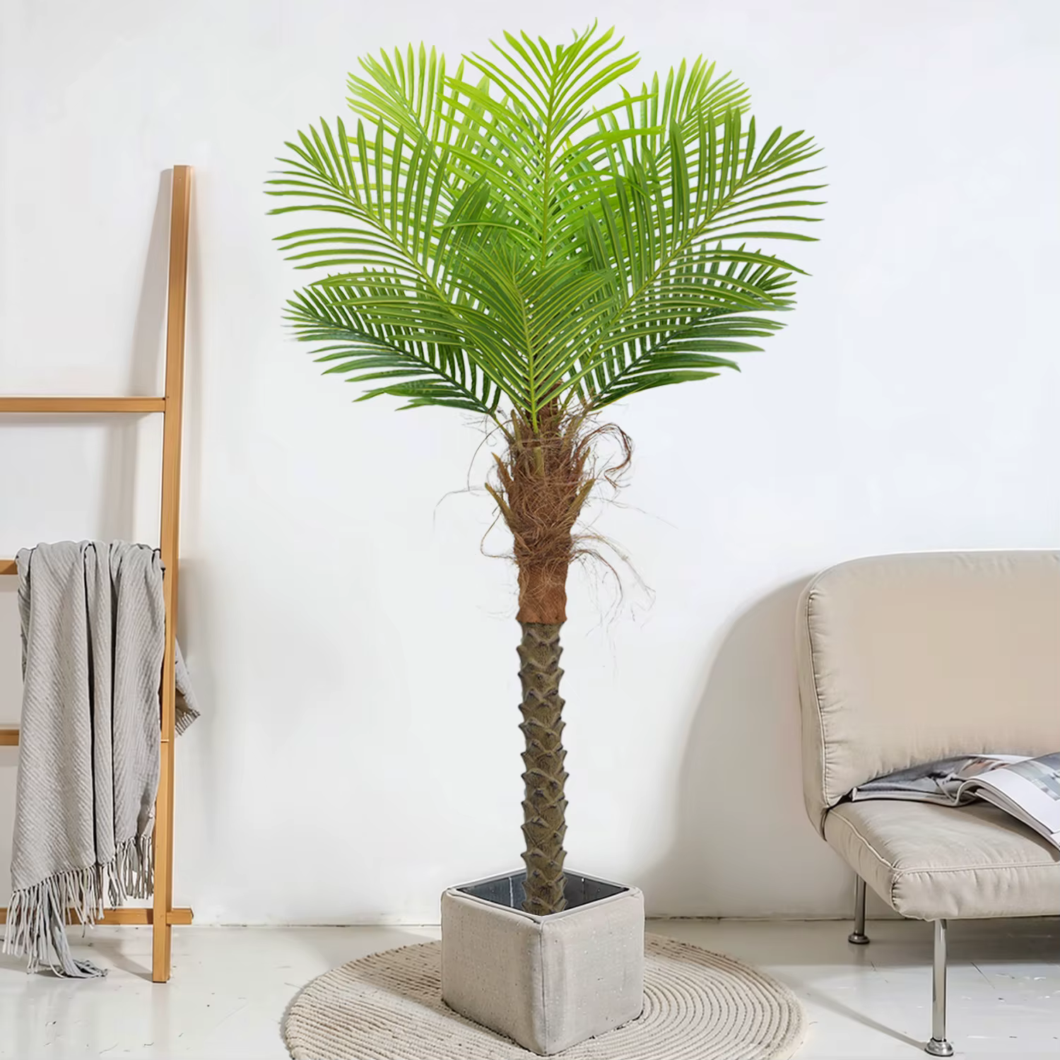 Grand palmier artificiel vert décoré de 140 cm à 240 cm pour la décoration de sols de maisons