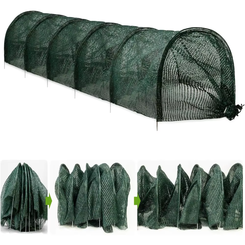 Serre pliable en maille 2-en-1 : Protection portable contre le soleil et la chaleur