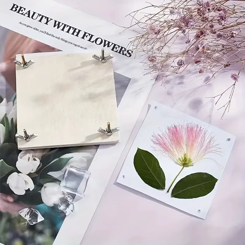 Kit de presse à fleurs en bois