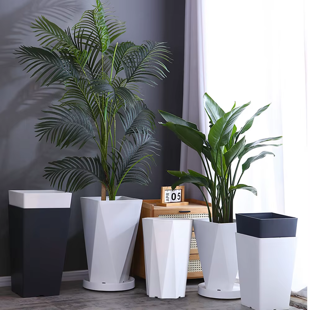Jardinière de jardin en plastique de grande taille