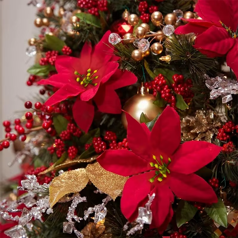 Bouquet de fleurs de noël 32cm