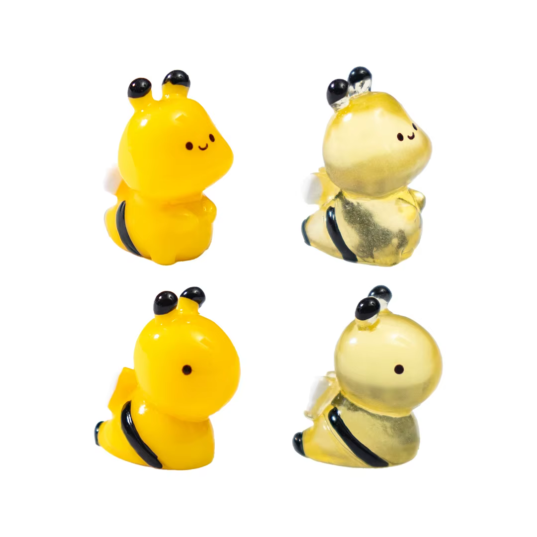 10-100PCS Mini abeilles lumineuses Décoration de jardin féerique Miniature d'abeille à miel Lumineuse la nuit Microlandscape Mousse Pot de fleurs Ornements