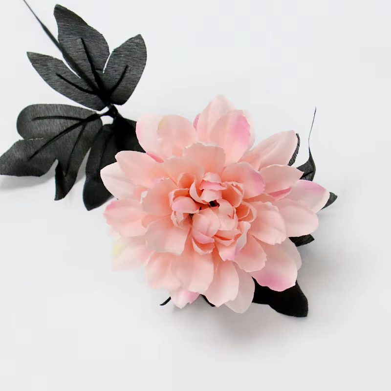 Branche de fleur artificielle Dahlia noire Bourgogne