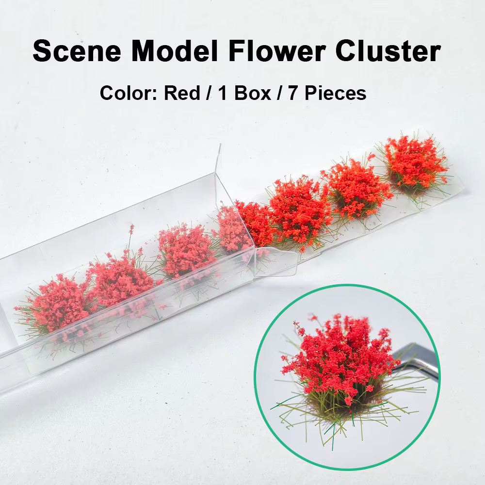 14 bouquets de fleurs miniatures artificielles pour la création de modèles DIY/aménagement de trains miniatures/micro-paysages/scénarios de wargaming