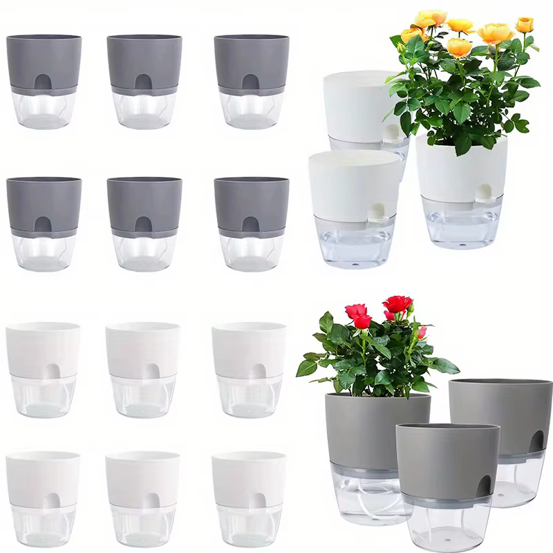 Pot de fleur en plastique auto-arrosage
