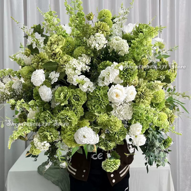 Hortensia Rose verte 80/70/50cm