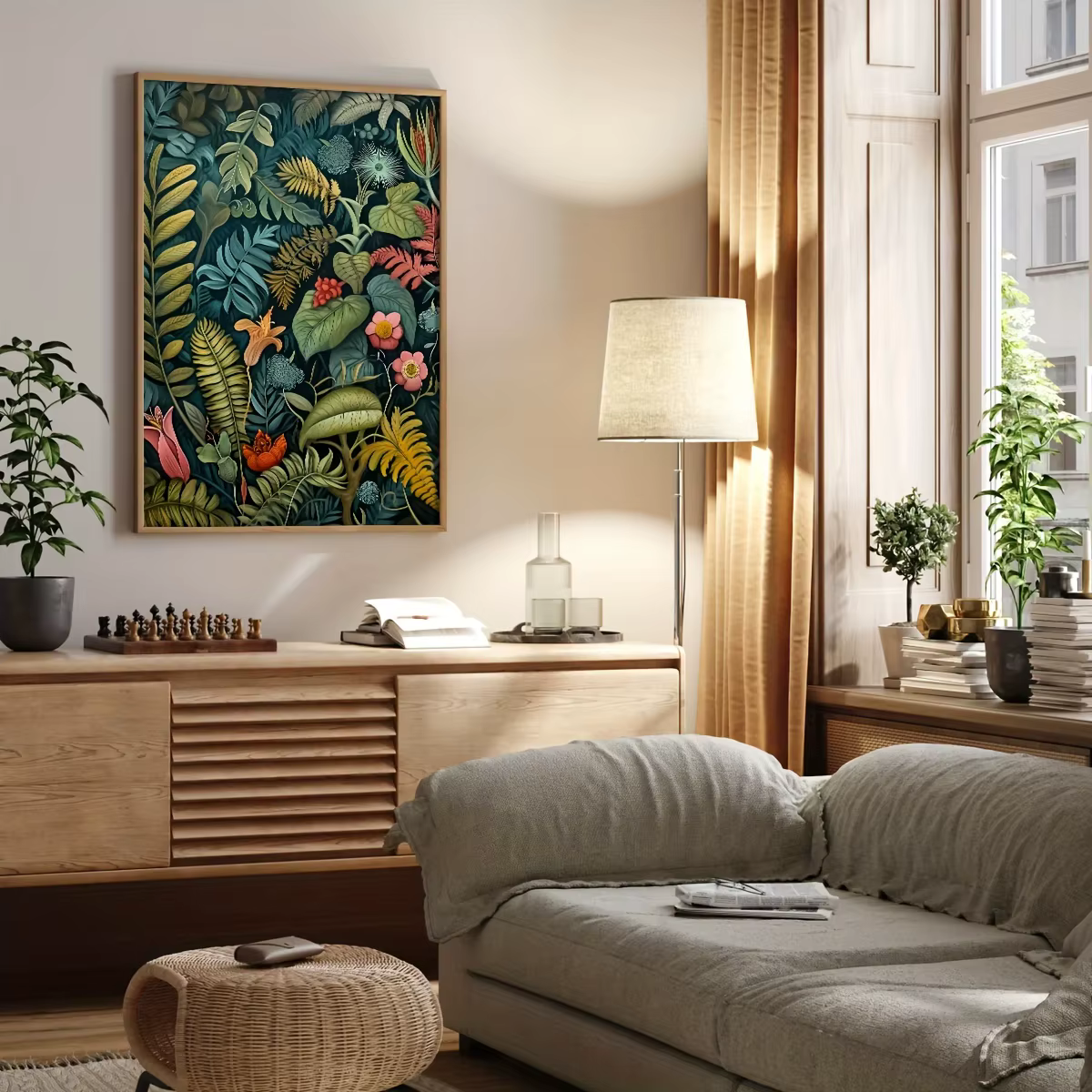 Lot de 3 tableaux muraux vintage à motifs floraux
