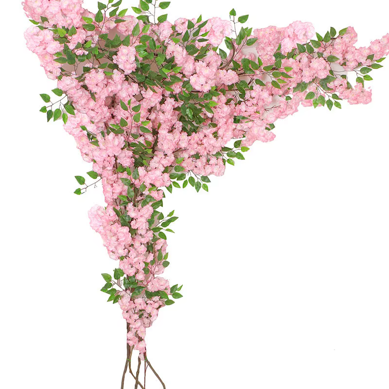 Ensemble de fleurs de cerisier artificielles