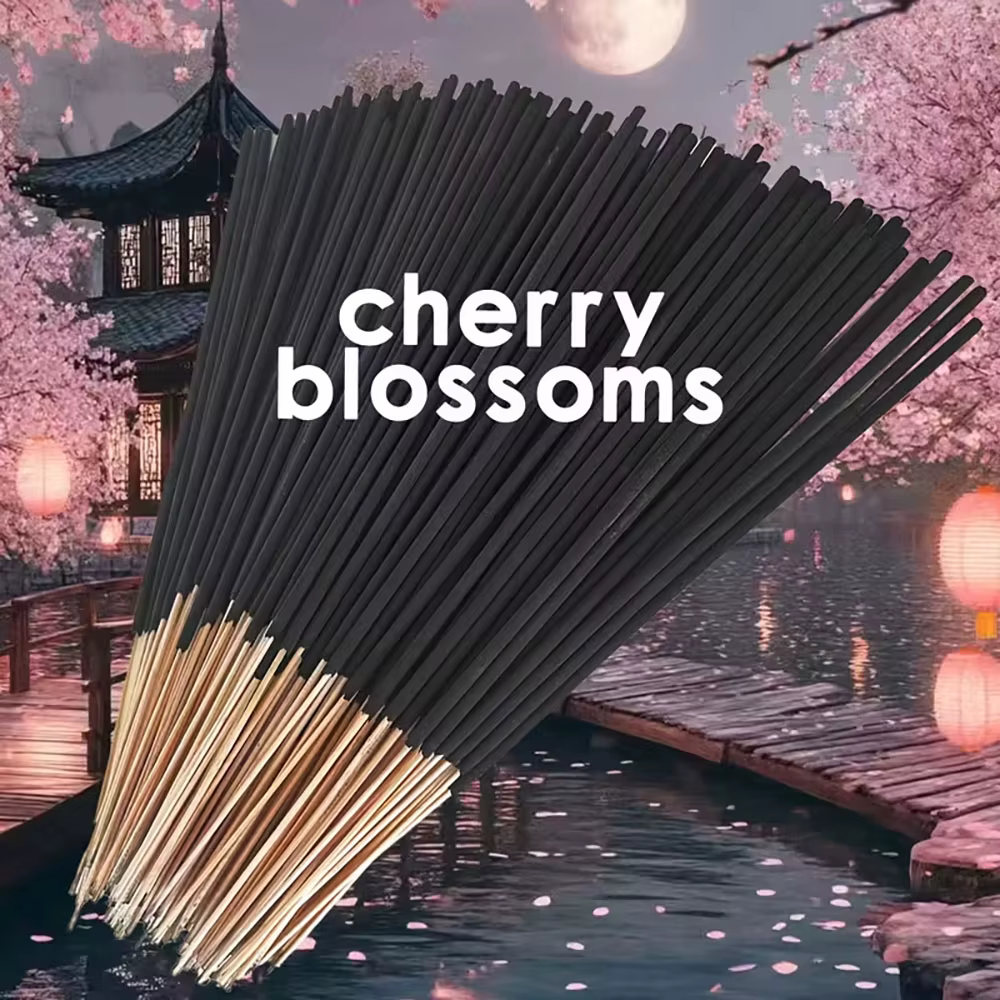 25/55/75/100 pièces bâtons d'encens de fleurs de cerisier japonaises, longue durée de combustion, lisses et propres, adaptés à la maison, à la cuisine et au restaurant, aux bâtons de désodorisants, au