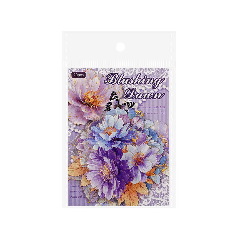 Autocollants de Scrapbook prédécoupés à fleurs