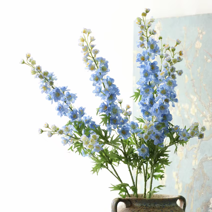 1 pièces artificielle Larkspur Delphinium Ajacis Delbine Poisonweed fleurs en soie décor à la maison cadeau F1517