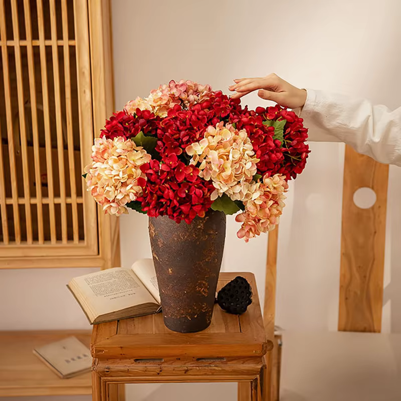 Branche d'hortensia artificielle